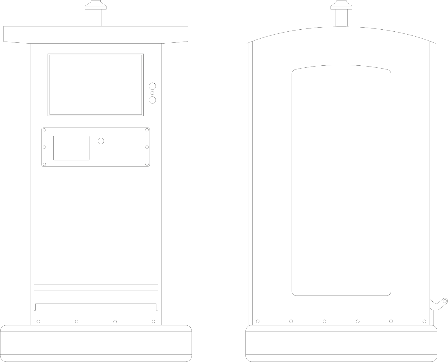 Technical drawing of the Junior Mini container